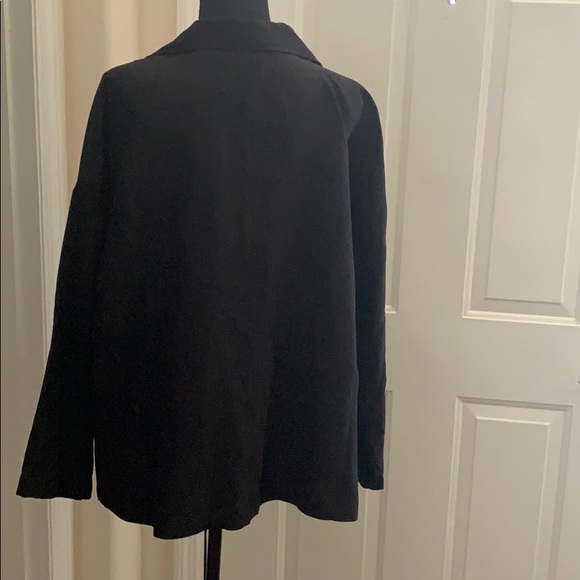 Eileen Fisher Tencel and Linen Black Jacket - Picture 4 of 6